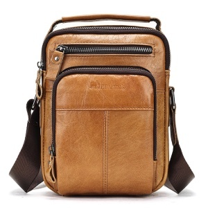 Geanta messenger barbati, piele naturala, JERMYN'S Kansas, maro - Img 5