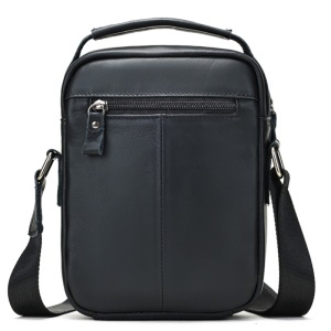 Geanta messenger barbati, piele naturala, JERMYN'S Texas, neagra - Img 6