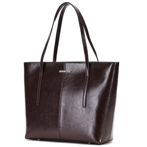 Geanta shopper dama din piele naturala maro inchis JERMYN'S Sheryl - Img 3