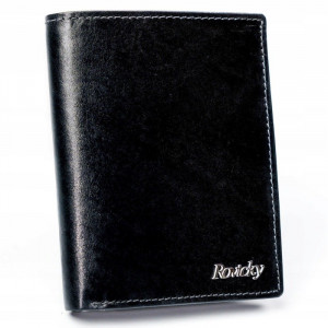 Portofel premium negru barbati ROVICKY RFID din piele naturala