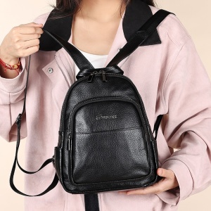 Rucsac dama din piele naturala neagra JERMYN'S Parma - Img 6