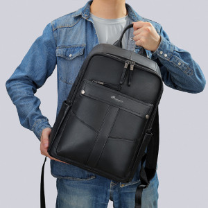 Rucsac din piele naturala neagra JERMYN'S Luton - Img 6