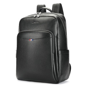 Rucsac din piele naturala neagra JERMYN'S Tommy