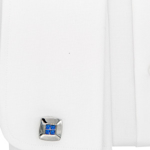 Camasa alba regular office barbati pentru butoni Royal Oxford Luxury Classic Fit - Img 3