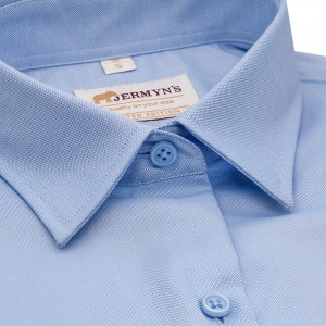 Camasa bleu premium dama Oxford Luxury Slim Fit EASY IRON - Img 3