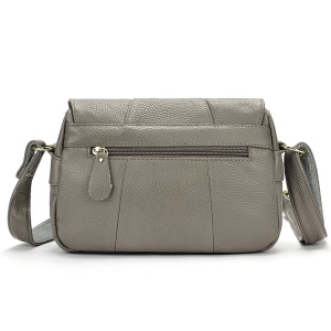 Geanta dama JERMYN'S Sophia, piele naturala, gri, casual - Img 7