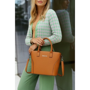 Geanta dama, piele naturala, JERMYN'S Malaga, maro caramel - Img 4