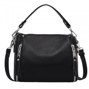 Geanta eleganta dama JERMYN'S Piacenza din piele naturala neagra - Img 7