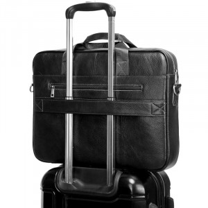 Geanta laptop din piele naturala neagra JERMYN'S Houston - Img 11