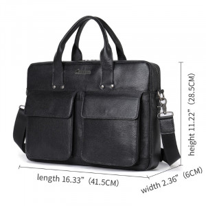 Geanta laptop din piele naturala neagra JERMYN'S Sunderland - Img 9
