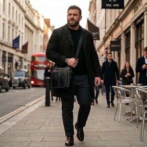 Geanta messenger barbati din piele naturala neagra JERMYN'S Wilson - Img 2