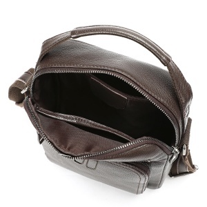 Geanta messenger barbati, piele naturala, JERMYN'S Boston, maro inchis - Img 8