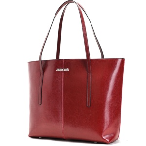 Geanta shopper dama din piele naturala rosie JERMYN'S Sheryl - Img 3
