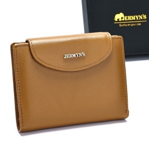 Portofel scurt dama, piele naturala, JERMYN'S Valencia, RFID, maro caramel - Img 10