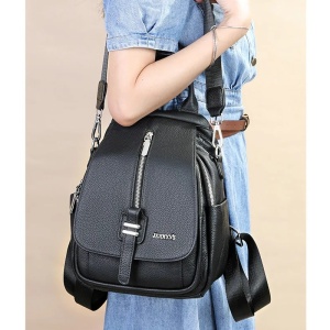 Rucsac dama din piele naturala neagra JERMYN'S Electra - Img 6