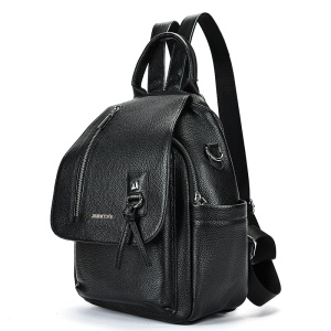 Rucsac dama din piele naturala neagra JERMYN'S Genova - Img 8