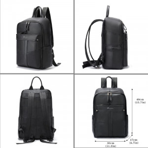 Rucsac din piele naturala neagra JERMYN'S Luton - Img 7