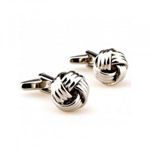 Butoni camasa eleganti argintii Backminster Knots