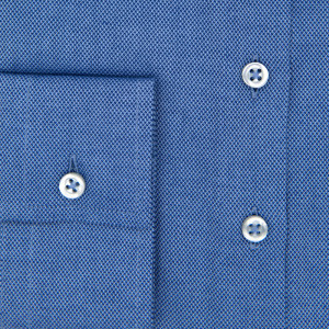 Camasa albastra premium dama Oxford Luxury Slim Fit EASY IRON - Img 5