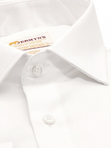 Camasa eleganta slim alba barbati Diagonal pentru butoni Luxury Slim Fit - Img 2