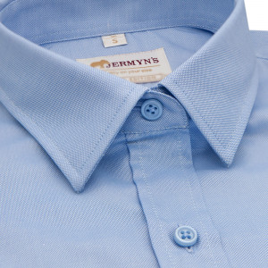 Camasa Office bleu Dama Oxford EASY IRON - Luxury Slim Fit pentru butoni - Img 4
