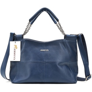 Geanta dama JERMYN'S Julia, piele naturala, bleumarin
