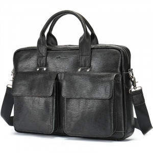 Geanta laptop din piele naturala neagra JERMYN'S Sunderland