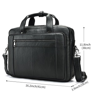 Geanta laptop, JERMYN'S Auckland, piele naturala neagra - Img 8