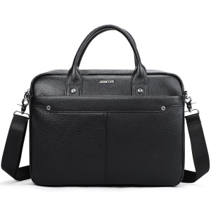 Geanta laptop, piele naturala, JERMYN'S Austin, neagra - Img 8