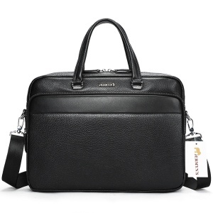 Geanta laptop, piele naturala, JERMYN'S Chicago, neagra