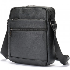Geanta messenger barbati din piele naturala neagra JERMYN'S Hampton