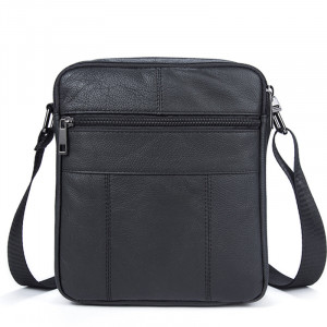 Geanta messenger barbati din piele naturala neagra JERMYN'S Hampton - Img 3