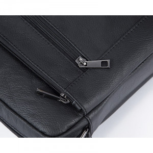 Geanta messenger barbati din piele naturala neagra JERMYN'S Hampton - Img 13