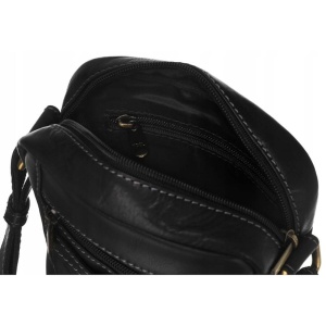 Geanta messenger barbati, piele naturala, PETERSON Antonio, neagra - Img 8