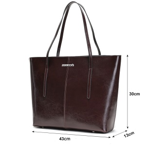 Geanta shopper dama din piele naturala maro inchis JERMYN'S Sheryl - Img 7