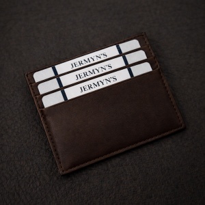 Portcard barbati piele naturala, JERMYN'S Oliver, maro inchis - Img 6