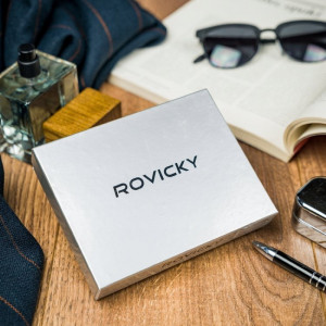 Portofel premium negru barbati ROVICKY RFID din piele naturala - Img 7