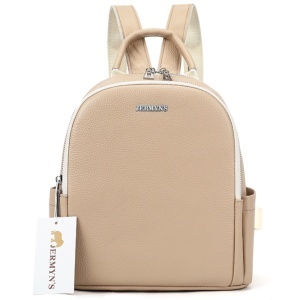 Rucsac dama din piele naturala bej JERMYN'S Adelaide - Img 3