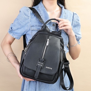Rucsac dama din piele naturala neagra JERMYN'S Electra - Img 7