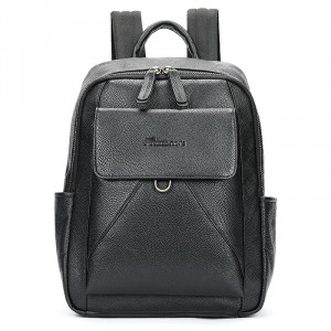 Rucsac din piele naturala neagra JERMYN'S Oregon - Img 2