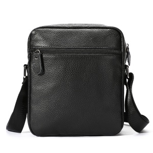 Borseta barbati din piele naturala JERMYN'S Brisbane, neagra - Img 4