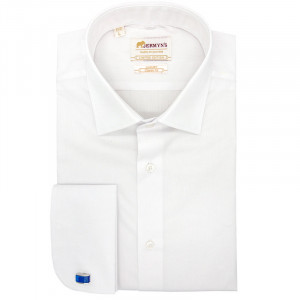 Camasa alba regular office barbati pentru butoni Royal Oxford Luxury Classic Fit - Img 4