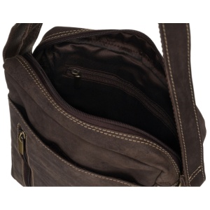 Geanta crossbody barbati ALWAYS WILD Clifford din piele naturala maro - Img 5