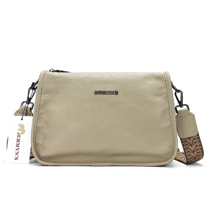 Geanta dama JERMYN'S Alice, piele naturala, gri