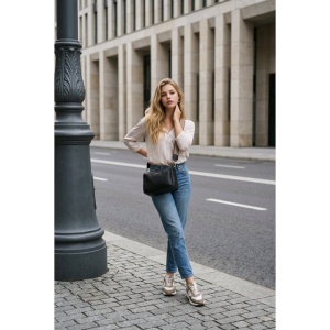 Geanta dama JERMYN'S Alice, piele naturala, neagra - Img 7