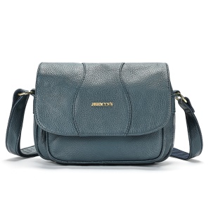 Geanta dama JERMYN'S Sophia, piele naturala, albastru petrol, casual - Img 5