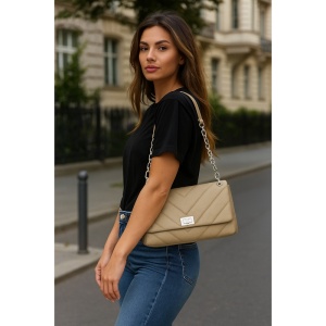 Geanta dama, piele naturala, JERMYN'S Almeira, bej - Img 2