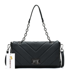 Geanta dama, piele naturala, JERMYN'S Almeira, neagra