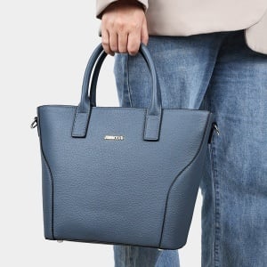 Geanta dama, piele naturala, JERMYN'S Malaga, bleu - Img 8