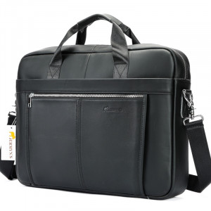 Geanta laptop din piele naturala neagra JERMYN'S Houston